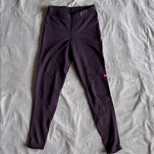 Nike Pro Hyperwarm Dark Purple Leggings